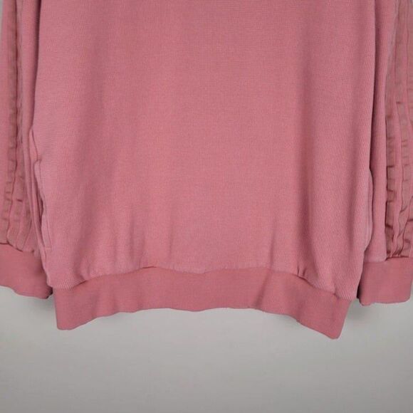 Adidas Originals Size M Thermal Sweatshirt With Pockets In Raw Peach Pink - Picture 6 of 12